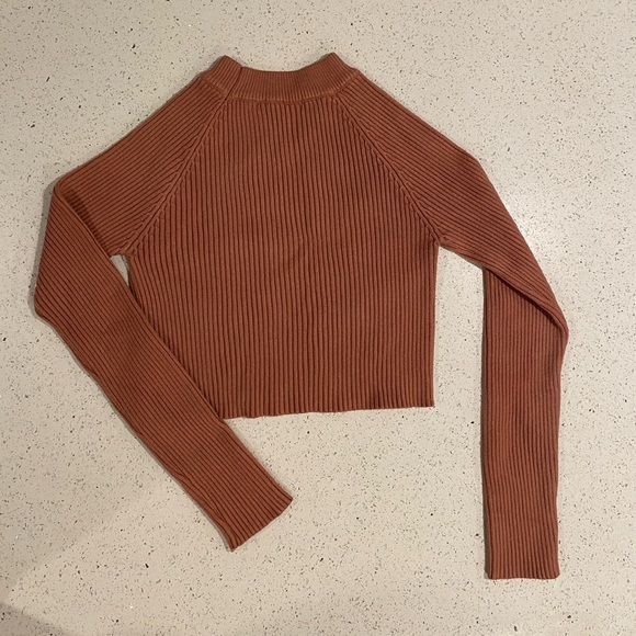 Ribbed Knit Sweater in Mauve - Picture 3 of 5